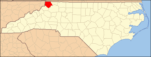 Map — Ashe County
